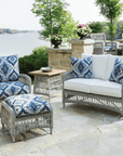 Mackinac Wicker Outdoor Wicker Loveseat With Cushions Lloyd Flanders - Uptown Sebastian