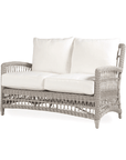 Mackinac Wicker Outdoor Wicker Loveseat With Cushions Lloyd Flanders - Uptown Sebastian