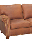 Made In the USA 90" Caramel Brown Leather Sofa Modern Hartford - Uptown Sebastian