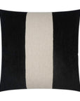 Magritte Ebony Band / Ribbon Black Large Throw Pillow With Insert - Uptown Sebastian