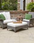 Mandalay Large Ottoman Premium Wicker Furniture Lloyd Flanders - Uptown Sebastian