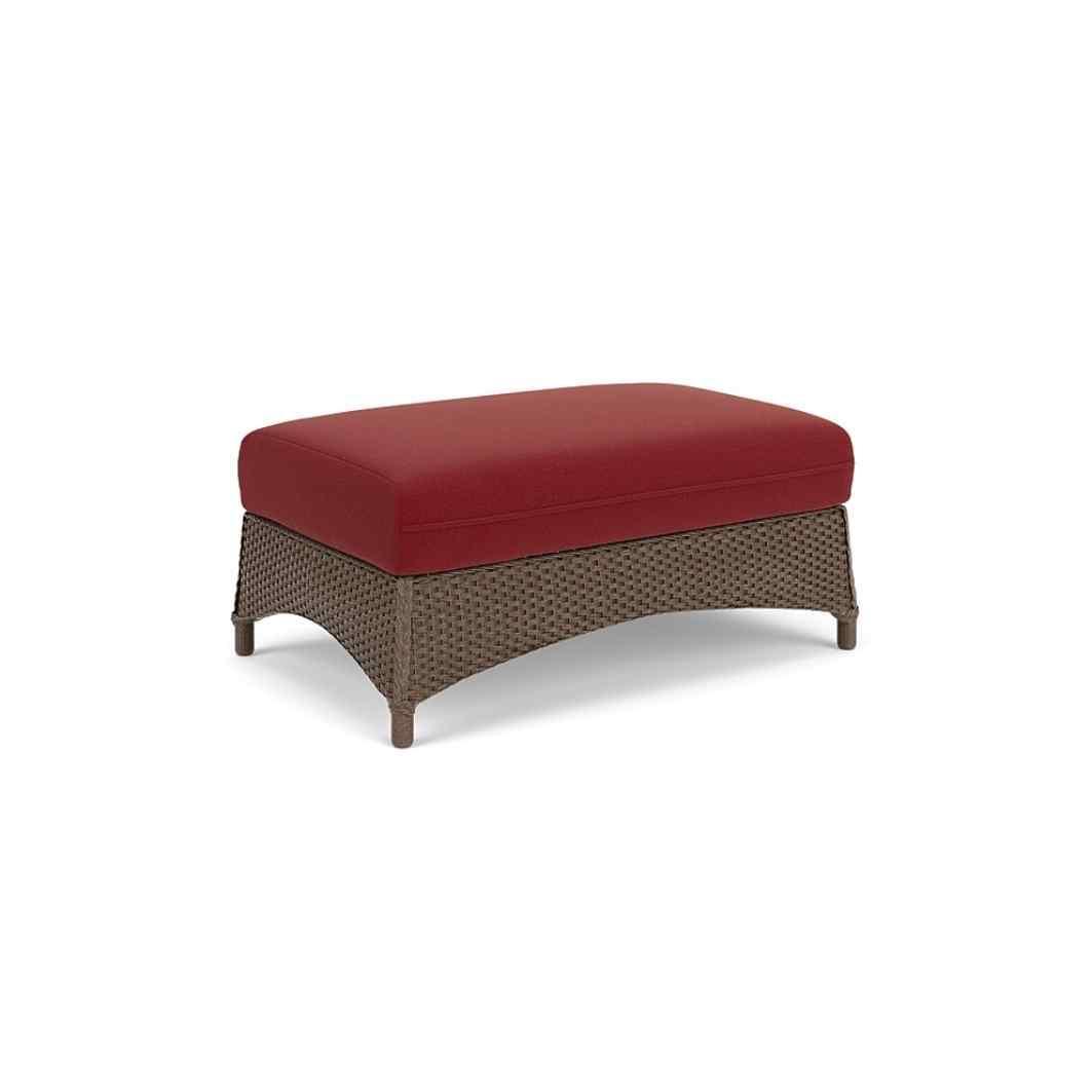 Mandalay Large Ottoman Premium Wicker Furniture Lloyd Flanders - Uptown Sebastian