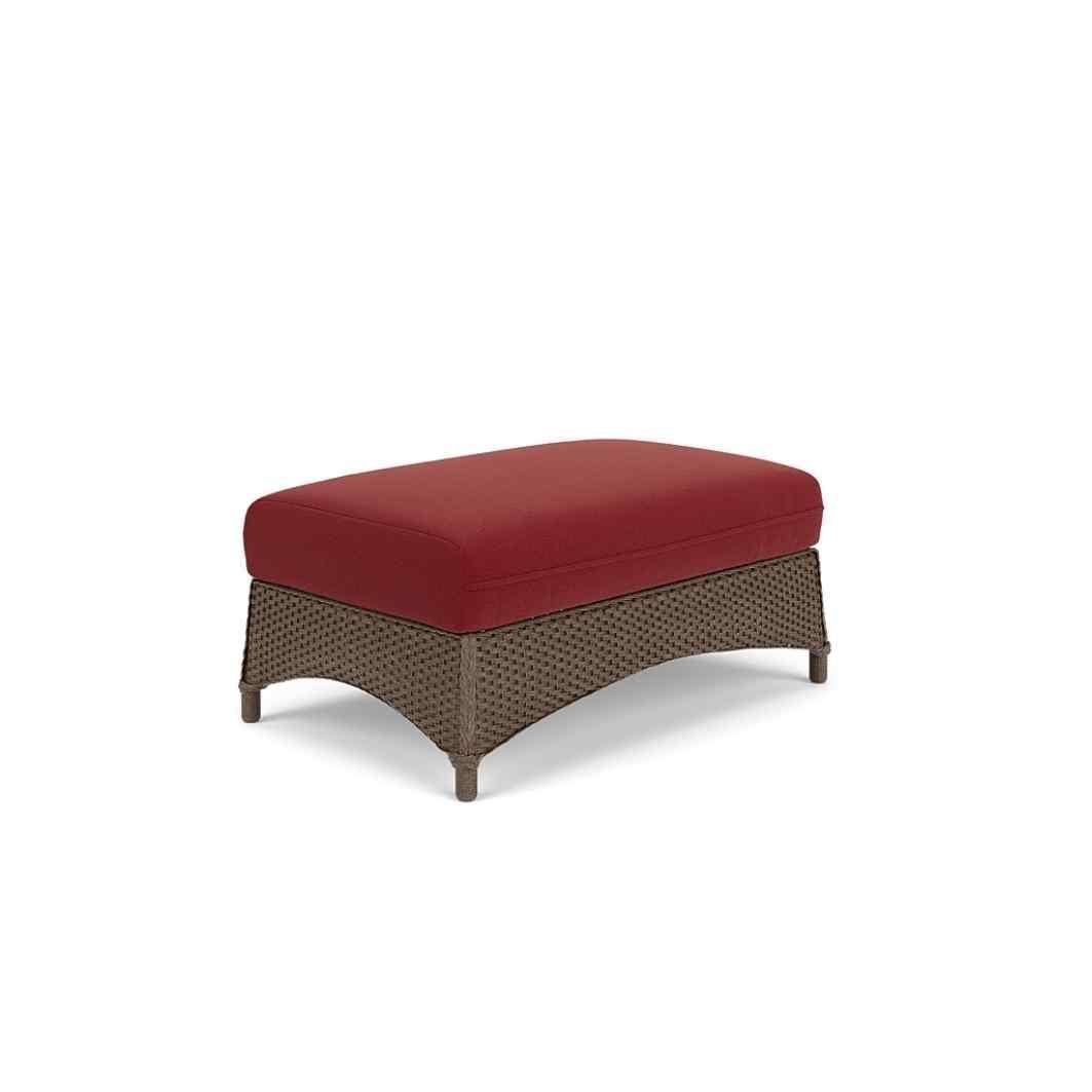 Mandalay Large Ottoman Premium Wicker Furniture Lloyd Flanders - Uptown Sebastian