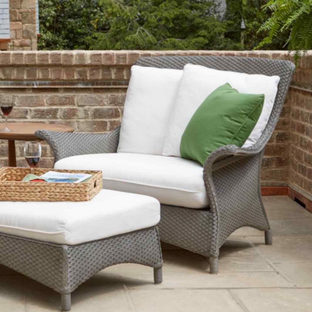 Mandalay Outdoor Furniture Sunbrella Replacement Cushions For Ottoman - Uptown Sebastian