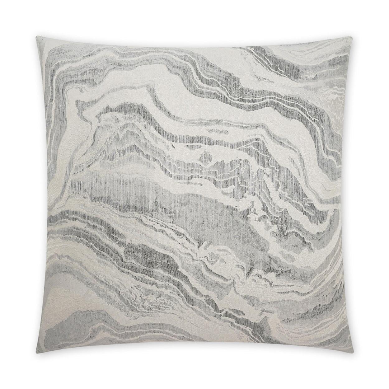 Manon Granite Abstract Glam Grey Large Throw Pillow With Insert - Uptown Sebastian