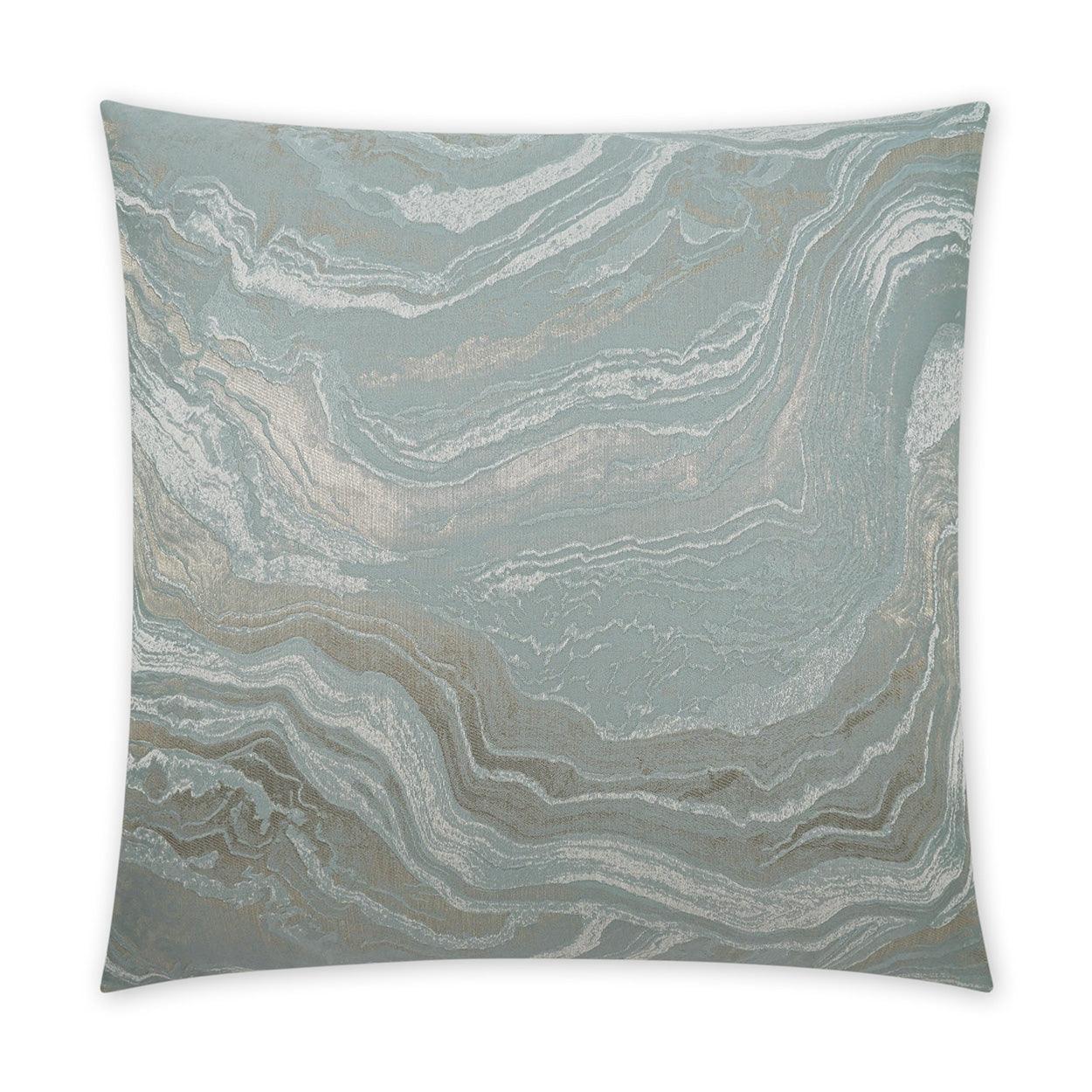 Manon Pewter Abstract Glam Mist Large Throw Pillow With Insert - Uptown Sebastian