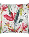 Marlot Fuchsia Beach Floral Fuchsia Green Large Throw Pillow With Insert - Uptown Sebastian