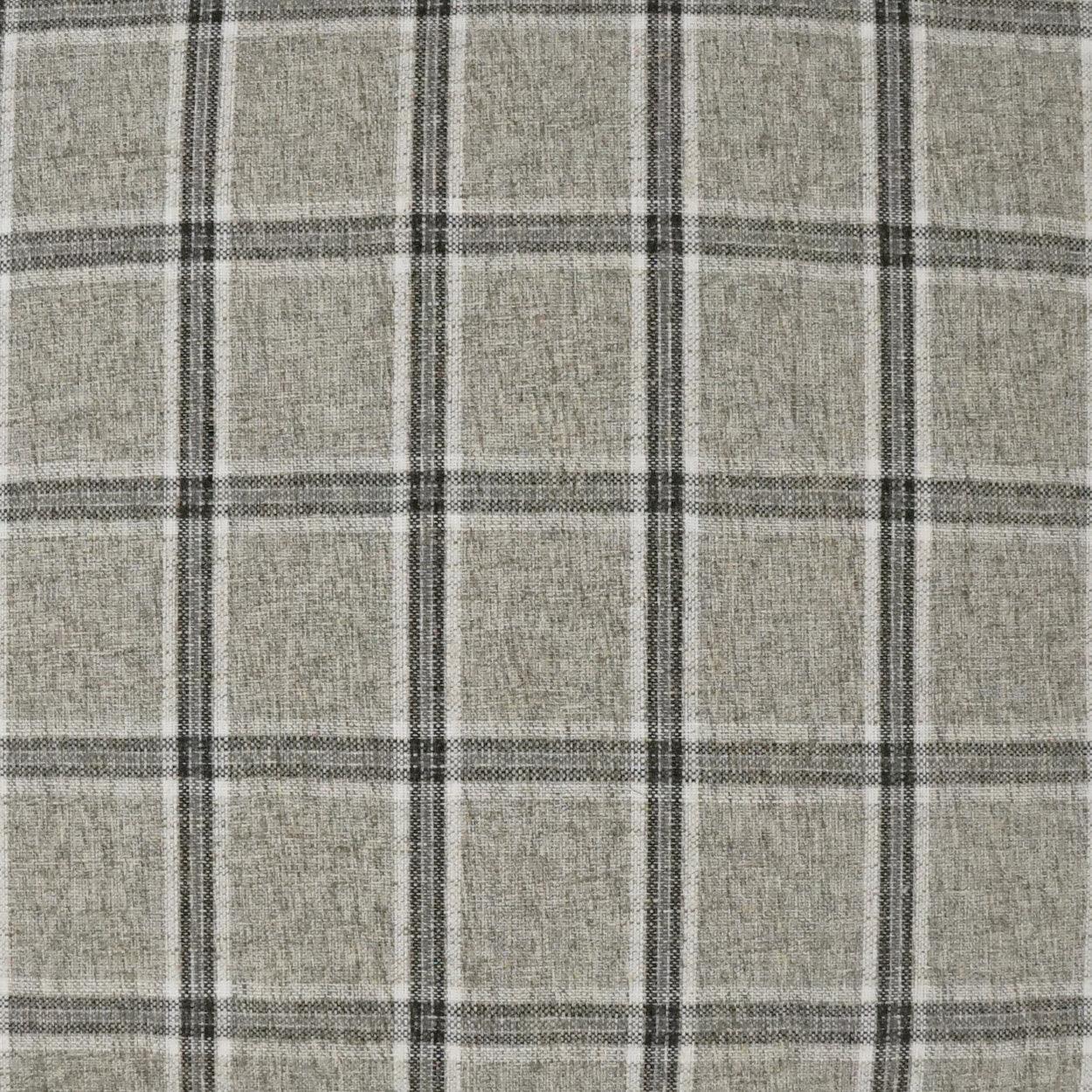 Mayfair Zinc Plaid Check Grey Large Throw Pillow With Insert - Uptown Sebastian