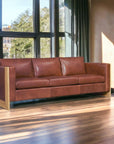 Mendenhall Premium Made to Order Leather Sofa With Wood Frame - Uptown Sebastian
