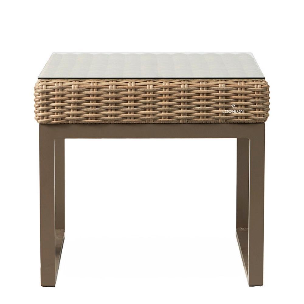 Milan 25&quot; Square End Table Premium Wicker Furniture Made In USA - Uptown Sebastian