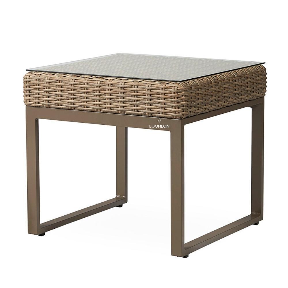 Milan 25" Square End Table Premium Wicker Furniture Made In USA - Uptown Sebastian