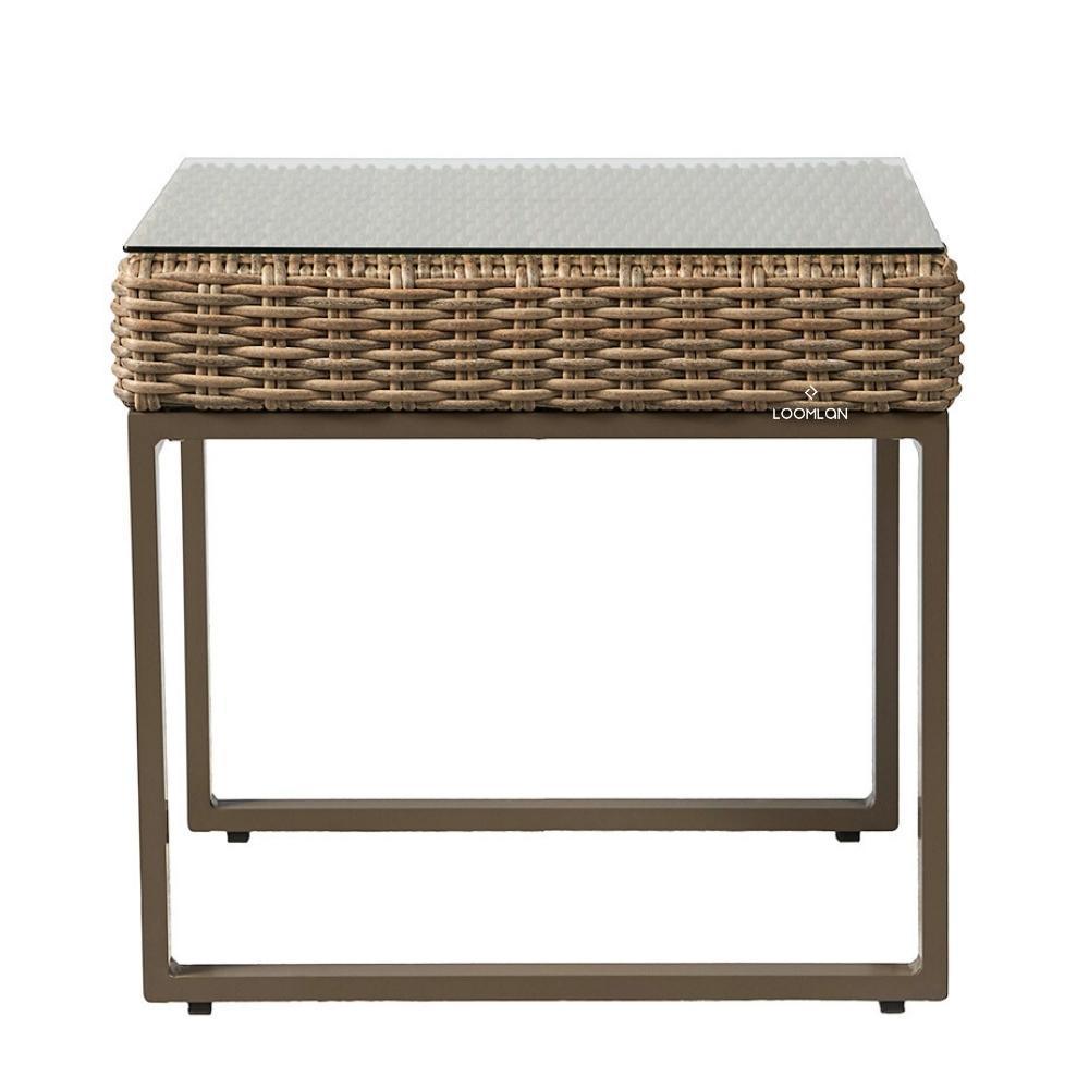 Milan 25&quot; Square End Table Premium Wicker Furniture Made In USA - Uptown Sebastian