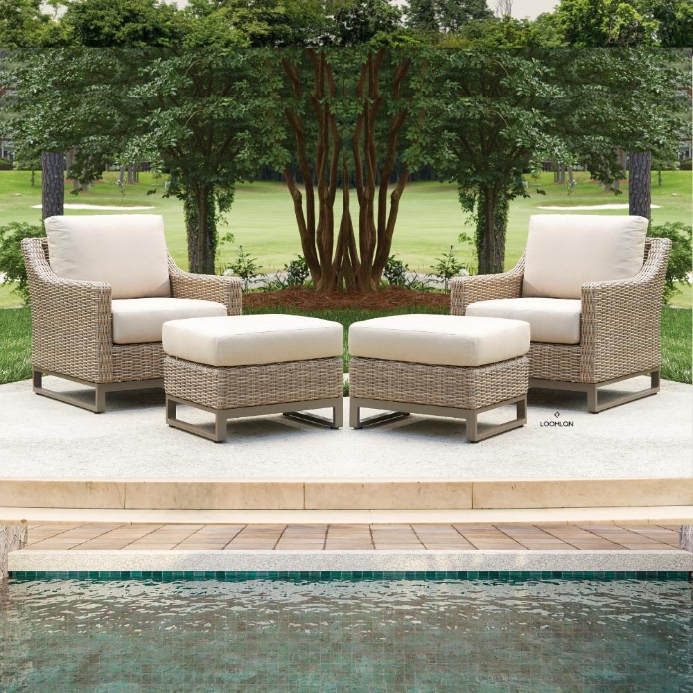 Milan Outdoor Sunbrella Replacement Cushions For Lounge Chair - Uptown Sebastian