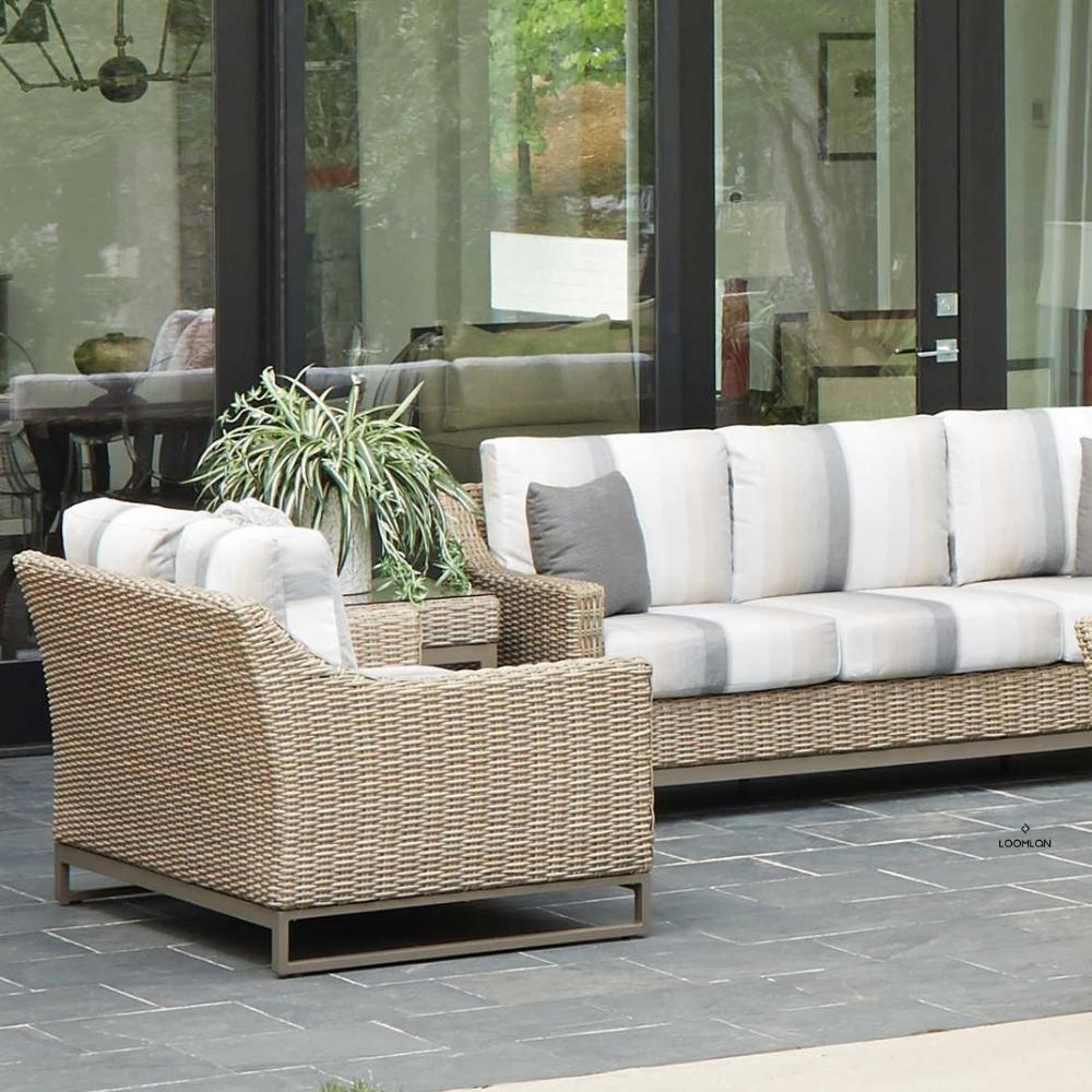 Milan Outdoor Sunbrella Replacement Cushions For Loveseat - Uptown Sebastian