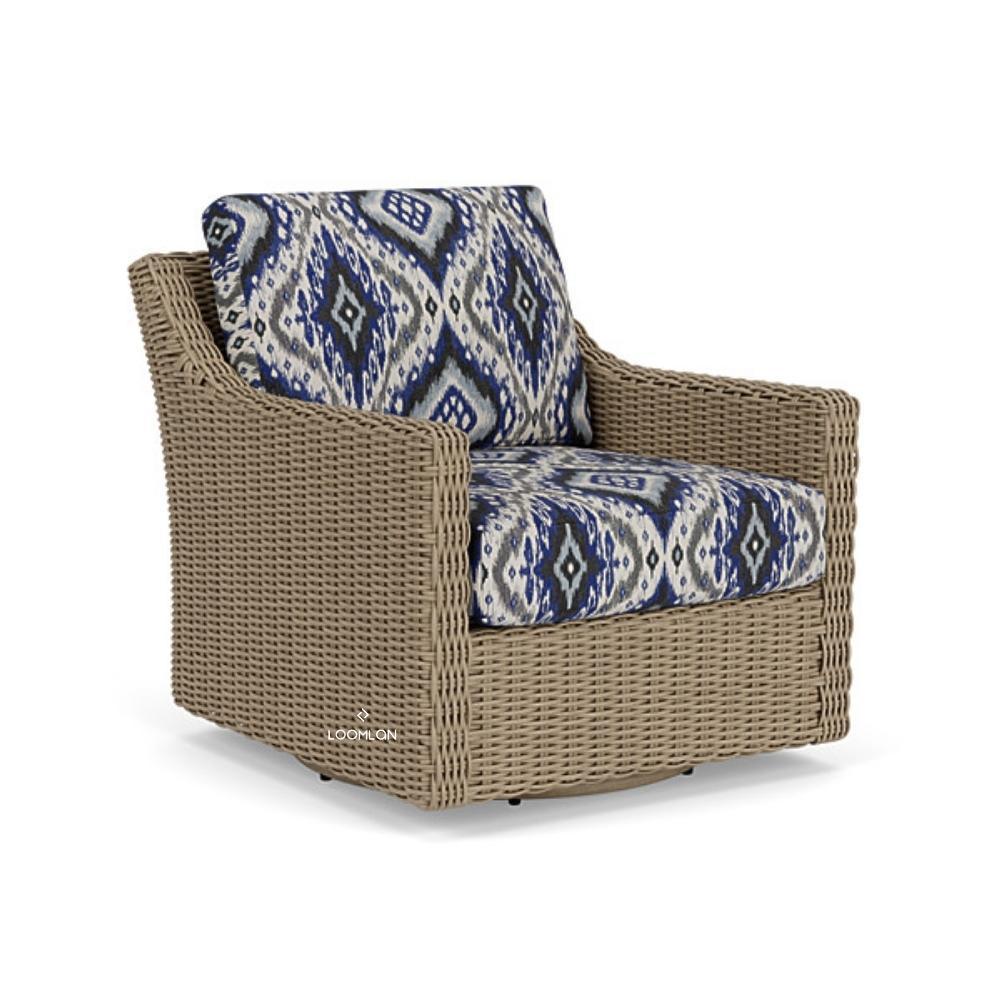 Milan Swivel Glider Lounge Chair Premium Wicker Furniture Made In USA - Uptown Sebastian