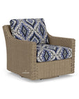 Milan Swivel Glider Lounge Chair Premium Wicker Furniture Made In USA - Uptown Sebastian