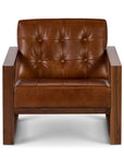 Modern Full Aniline Leather Accent Chair - Uptown Sebastian