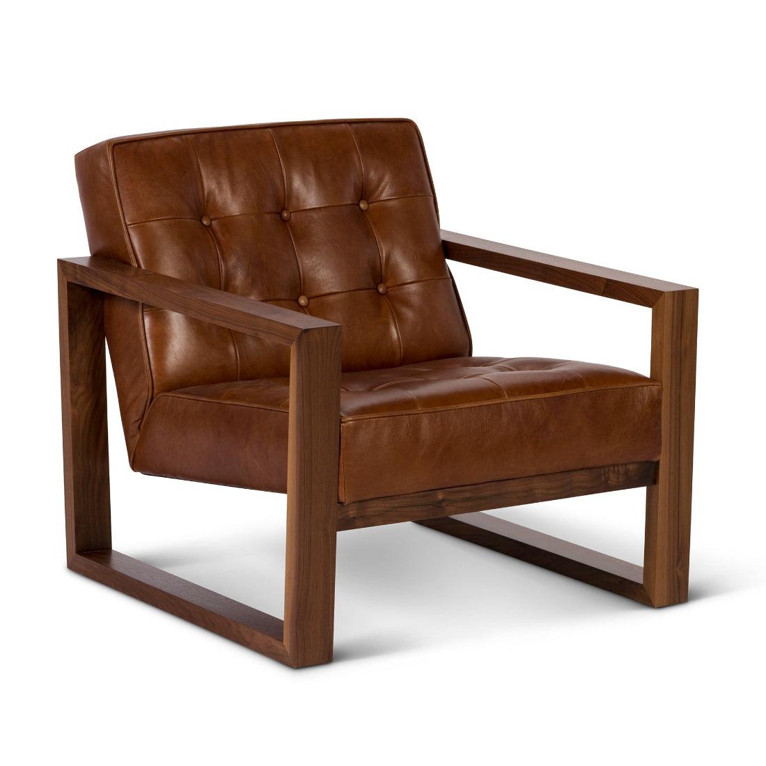 Modern Full Aniline Leather Accent Chair - Uptown Sebastian