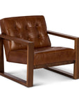 Modern Full Aniline Leather Accent Chair - Uptown Sebastian