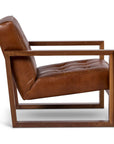 Modern Full Aniline Leather Accent Chair - Uptown Sebastian