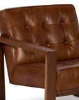 Modern Full Aniline Leather Accent Chair - Uptown Sebastian