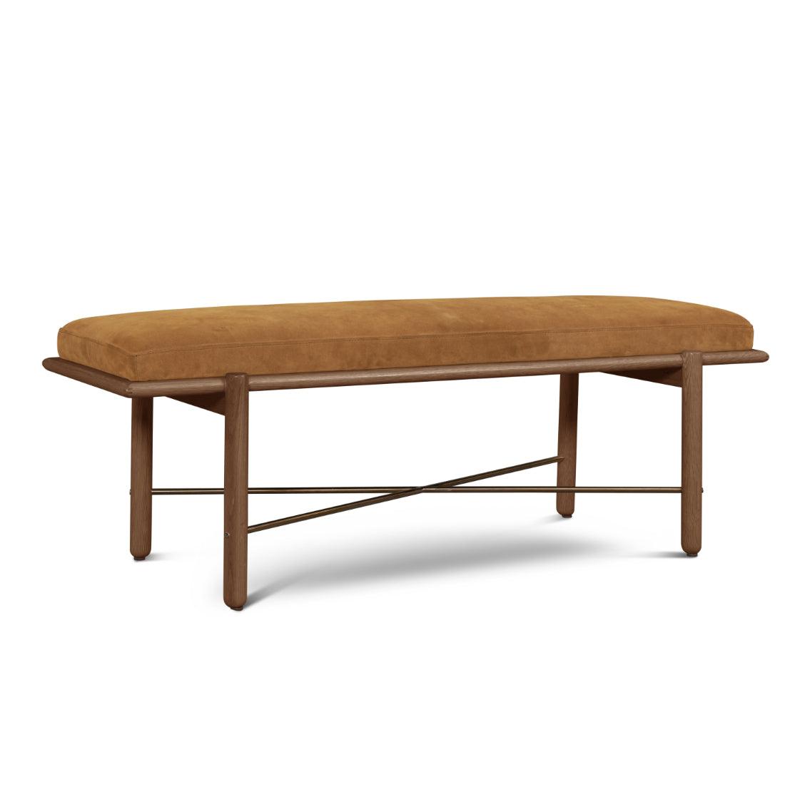 Modern Upholstered Suede Bedroom Bench Preston - Uptown Sebastian