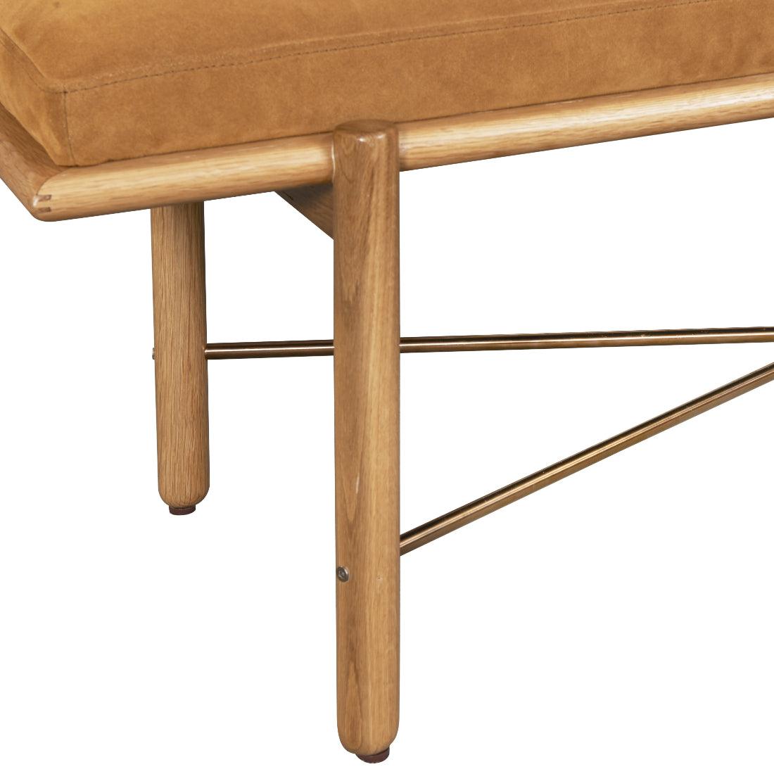 Modern Upholstered Suede Bedroom Bench Preston - Uptown Sebastian