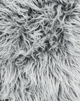 Mongolian Fur Faux Fur Grey Large Throw Pillow With Insert - Uptown Sebastian
