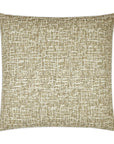Montecito Flax Abstract Tan Taupe Large Throw Pillow With Insert - Uptown Sebastian