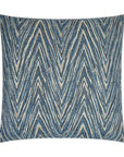 Nanga Blue Glam Chevron Blue Large Throw Pillow With Insert - Uptown Sebastian