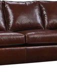 No Regrets Top Grain Leather Couch High Back Made In the USA - Uptown Sebastian