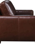 No Regrets Top Grain Leather Couch High Back Made In the USA - Uptown Sebastian