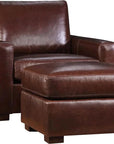 No Regrets Top Grain Leather Couch High Back Made In the USA - Uptown Sebastian