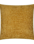 Norse Gold Solid Textured Yellow Gold Large Throw Pillow With Insert - Uptown Sebastian