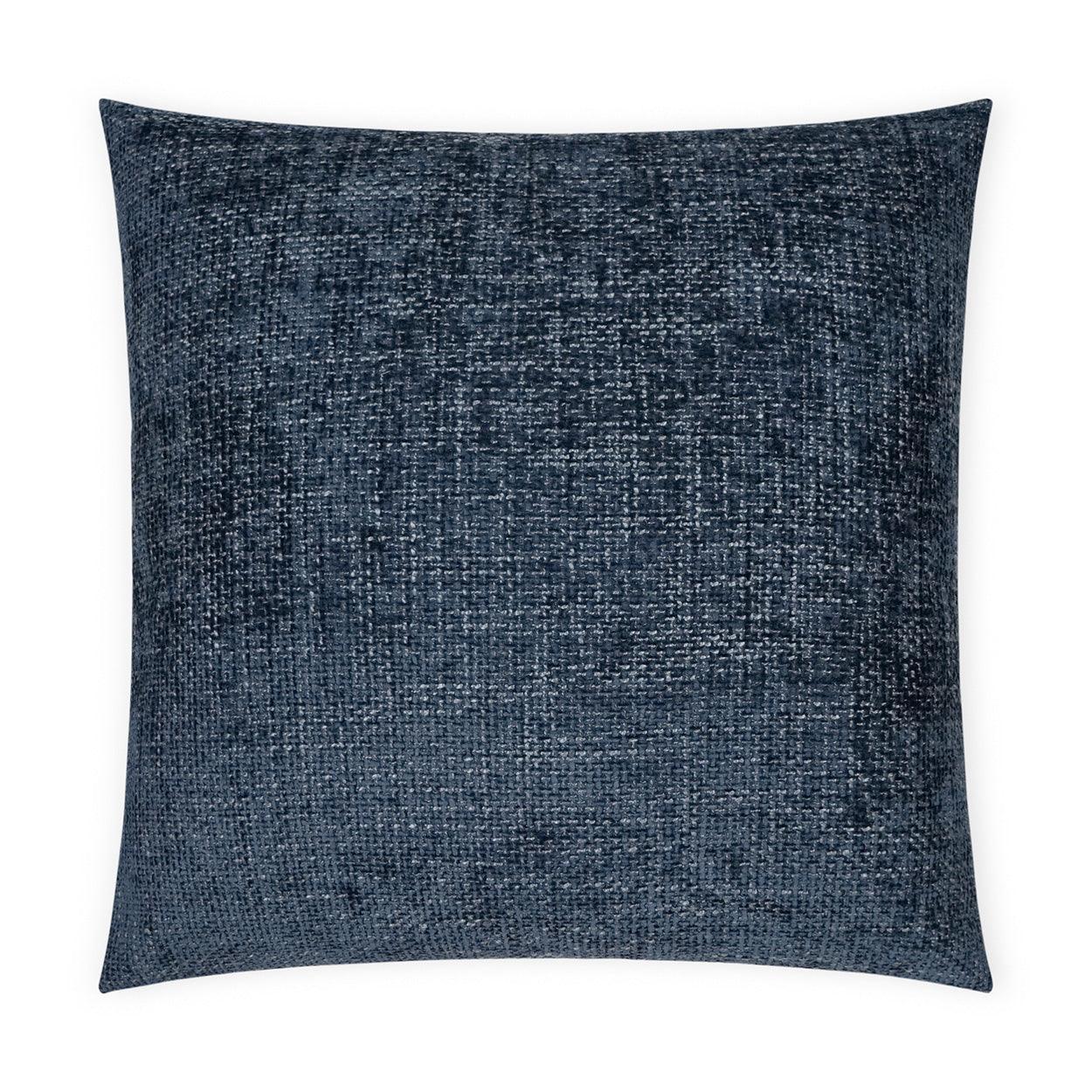 Norse Indigo Solid Textured Navy Large Throw Pillow With Insert - Uptown Sebastian