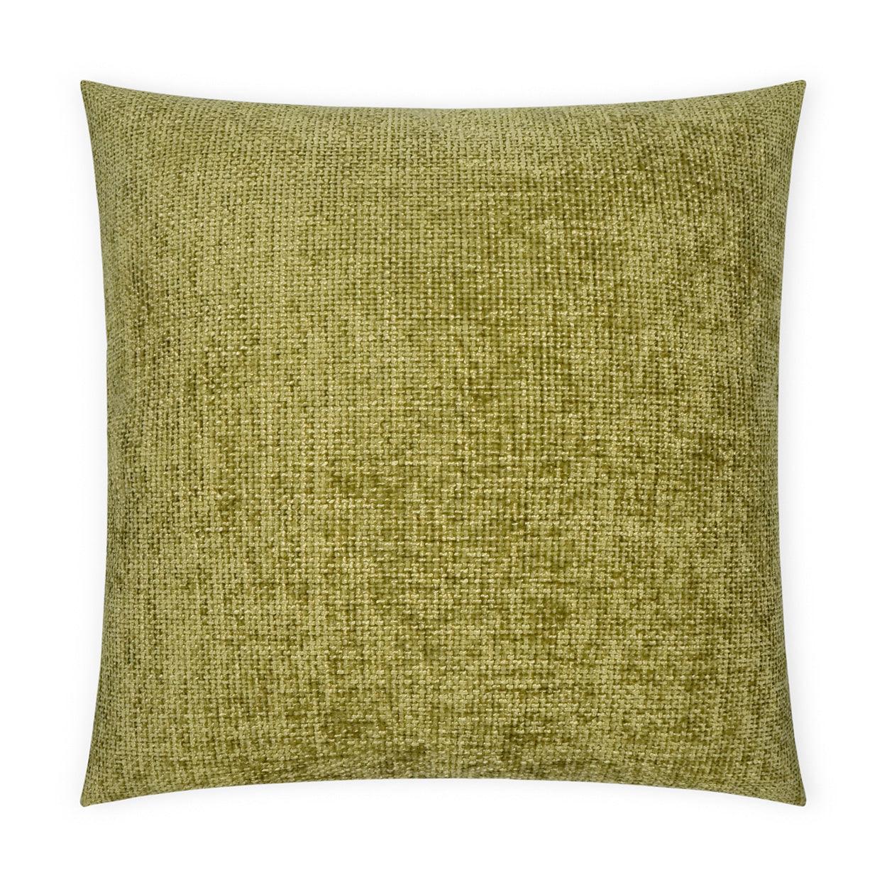 Norse Moss Solid Textured Green Large Throw Pillow With Insert - Uptown Sebastian