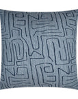Novato Indigo Abstract Blue Large Throw Pillow With Insert - Uptown Sebastian
