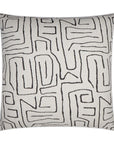 Novato Onyx Abstract White Black Large Throw Pillow With Insert - Uptown Sebastian