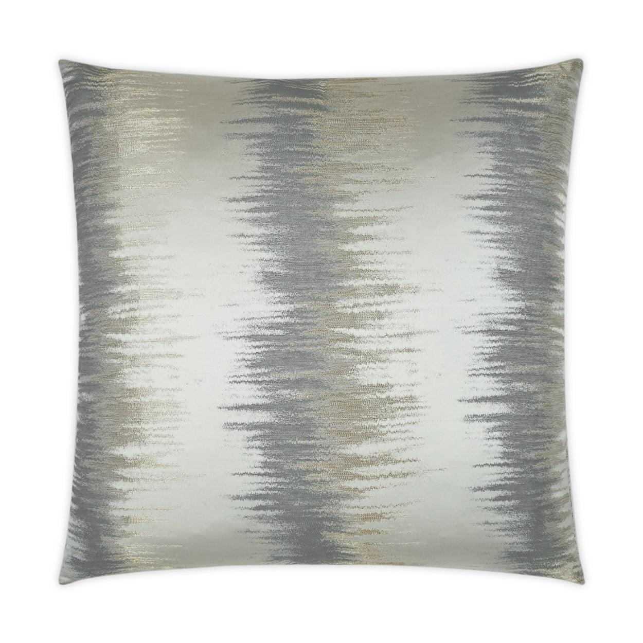 Oceana Pewter Glam Silver Grey Large Throw Pillow With Insert - Uptown Sebastian