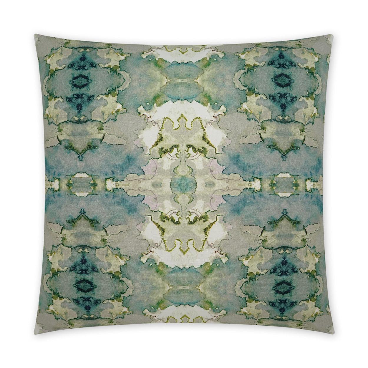 Orbach Abstract Turquoise Teal Large Throw Pillow With Insert - Uptown Sebastian