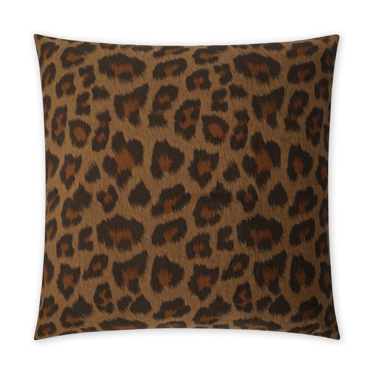 Panthera Toffee Animal Brown Large Throw Pillow With Insert - Uptown Sebastian