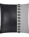 Paros Black Band Black Silver Large Throw Pillow With Insert - Uptown Sebastian