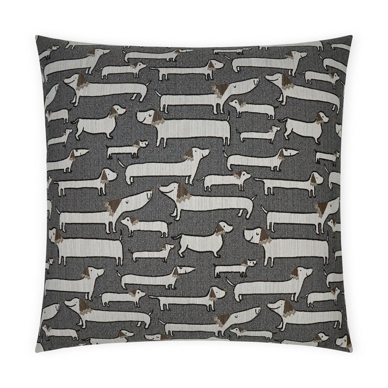 Pencil Pups Animal Novelty Grey Large Throw Pillow With Insert - Uptown Sebastian