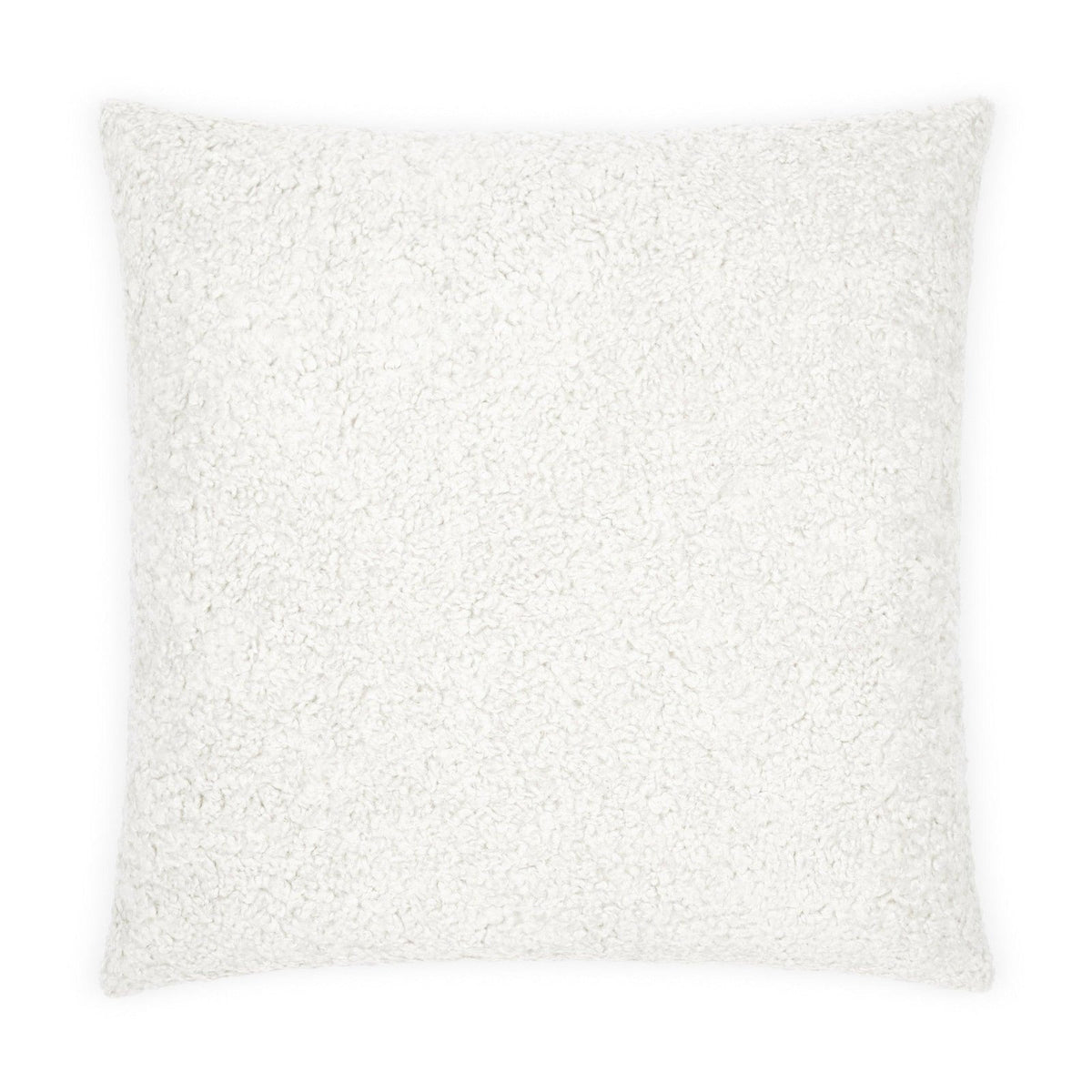 D.V. Kap Poodle Cloud Solid Faux Fur White Large Throw Pillow
