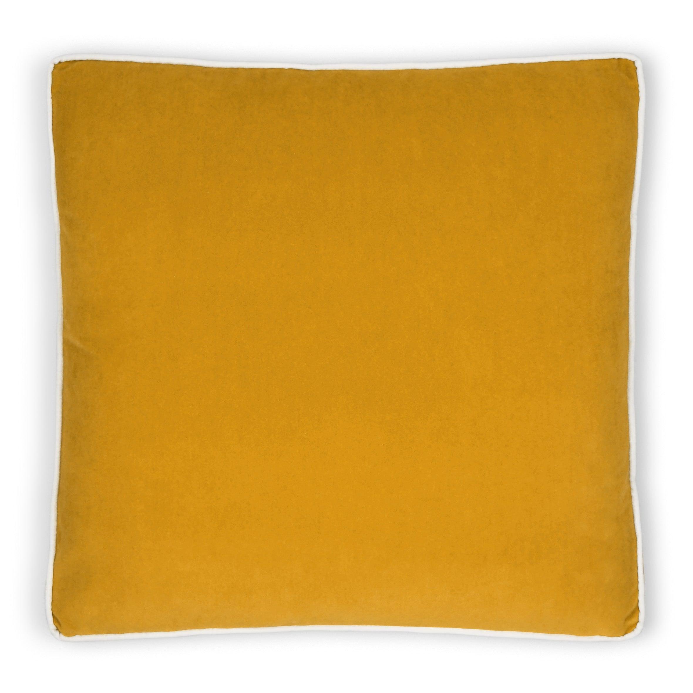 Posh Box Mustard Solid Yellow Large Throw Pillow With Insert - Uptown Sebastian