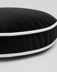 Posh Circle Black Solid Black Large Throw Pillow With Insert - Uptown Sebastian