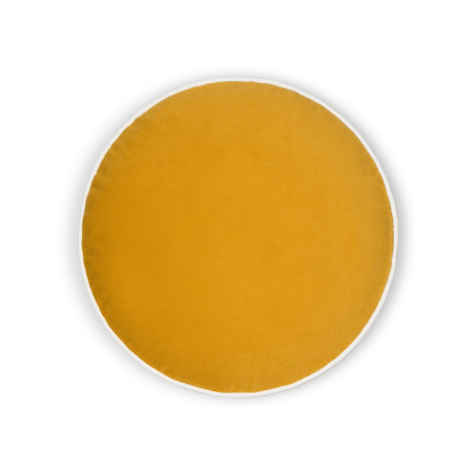 D.V. Kap Posh Mustard Solid Yellow Large Throw Pillow With Insert