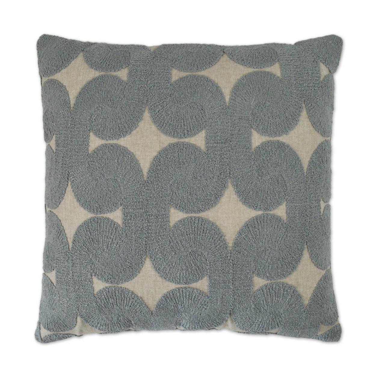 Posh Den Mist Textured Slate Blue Large Throw Pillow With Insert - Uptown Sebastian