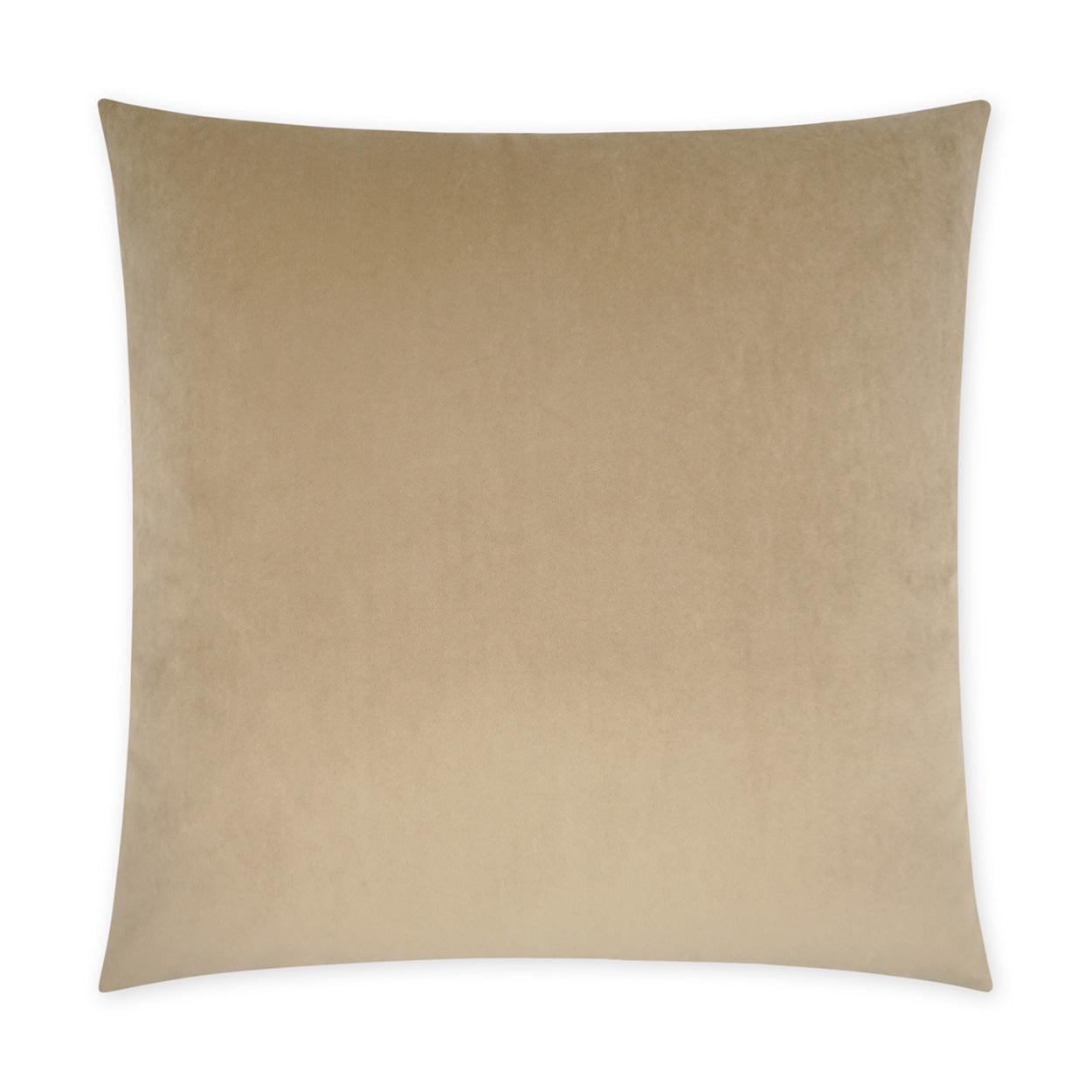 Posh Duo Latte Solid Tan Taupe Large Throw Pillow With Insert - Uptown Sebastian