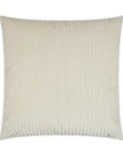 Postrio Ivory Solid Textured Stripes Ivory Large Throw Pillow With Insert - Uptown Sebastian